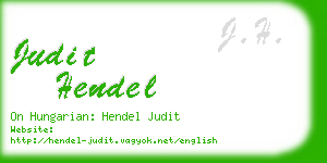 judit hendel business card